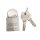 Solid waterproof high-security lock with a reversible key and adapter for all chastity belts and other items